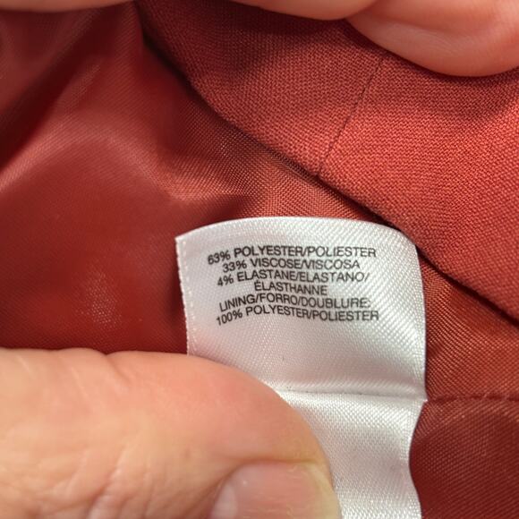 Nine West Coral Blazer 8 Structured Zip Pocket Soft Glam Retro Statement Career - Picture 6 of 8